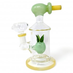 6" Sipping Sunshine Pineapple Perc Symphony Water Pipe - [ZD337]